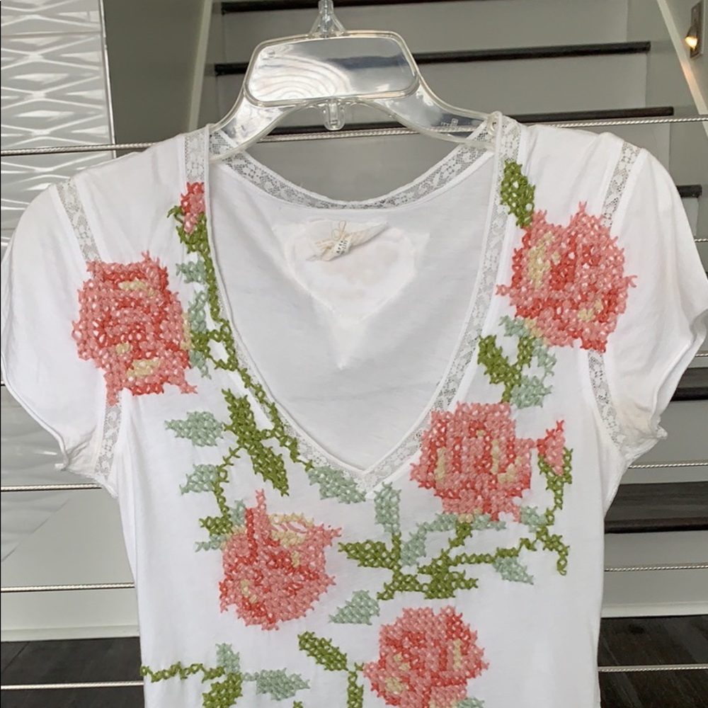Joystick cross-stitch tee